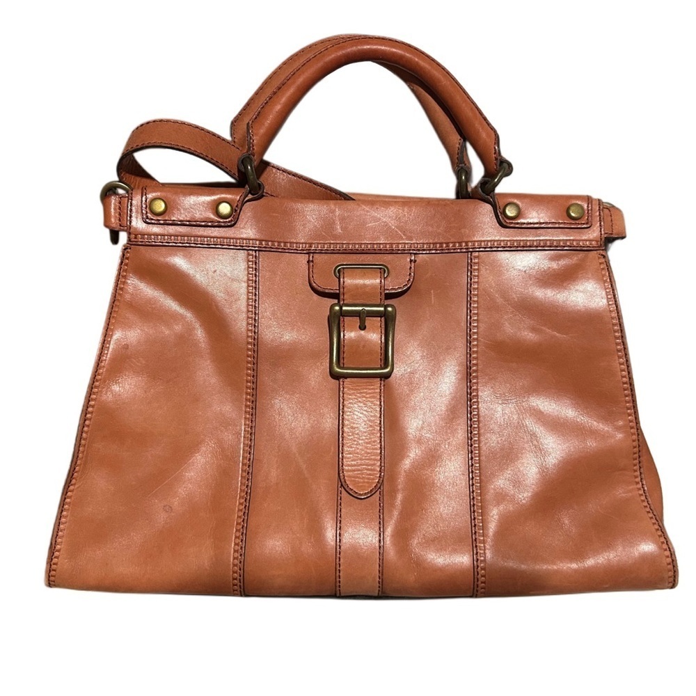 Fossil Tan Leather Satchel - Picture 5 of 7